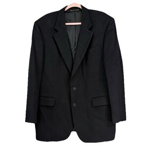 Jack Victor Loro Piana Italy Blazer Black Soft 100% Cashmere‎ Jacket 44